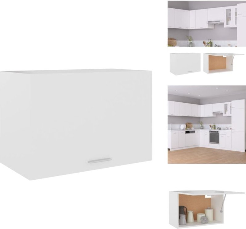 Hängeschrank Weiß 60x31x40 cm Holzwerkstoff - Küchenregal - Hängeschrank - Weißer Schrank - Holzschrank - Aufbewahrungsr...