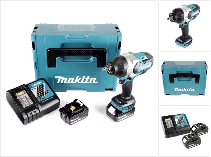Dtw 1002 rfj Akku Schlagschrauber 1/2" 18V 1000Nm Brushless + 2x Akku 3,0Ah + Ladegerät + Makpac - Makita