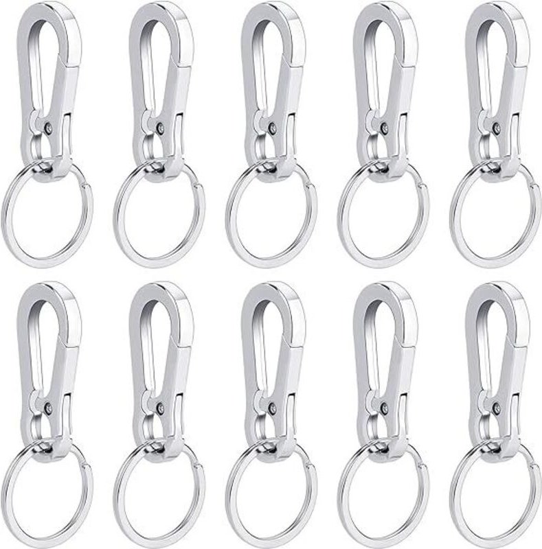 Abnehmbare Karabiner mit Drehgelenk, Metallkarabiner mit Schlüsselringschnalle, Schlüsselanhänger für Autoschlüssel, für...