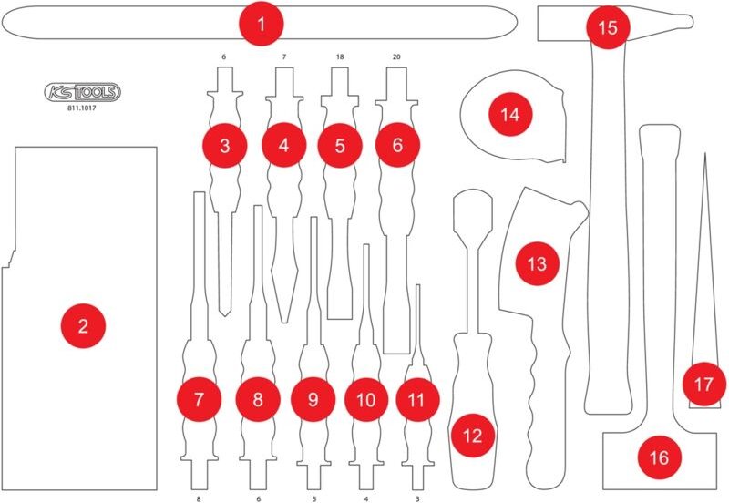 Ks Tools Leere Schaumstoffeinlage zu 811.1017