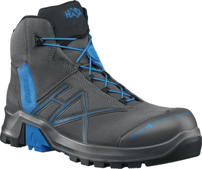 Thumbnail - Haix - Sicherheitsstiefel Connexis® gtx mid Gr.11(46) grau/blau S3 hro hi ci wr src