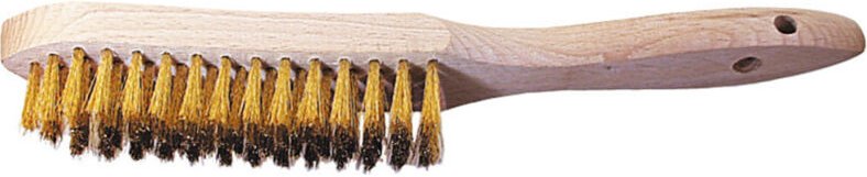 Lessmann ® - Lessmann Draht-Handbürste Messingdraht gewellt 0,25 mm, Anzahl Besatzreihen: 5