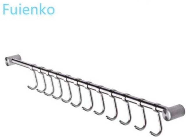 Geschirrtuchhaken, Edelstahl Küchenhaken 53cm mit 10 silbernen Haken