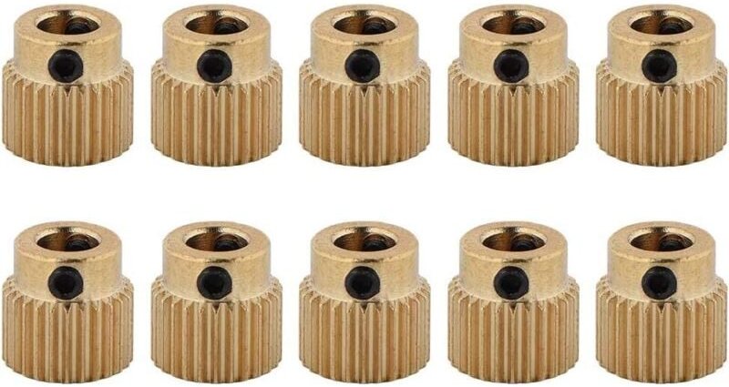 Thumbnail - Messing-Extruderrad, 26/40 Zähne, 10 Stück, Messing-Extruderrad für CR-10, CR-10S, Ender 3, Ender 3 Pro, MK7 MK8 Extrude...