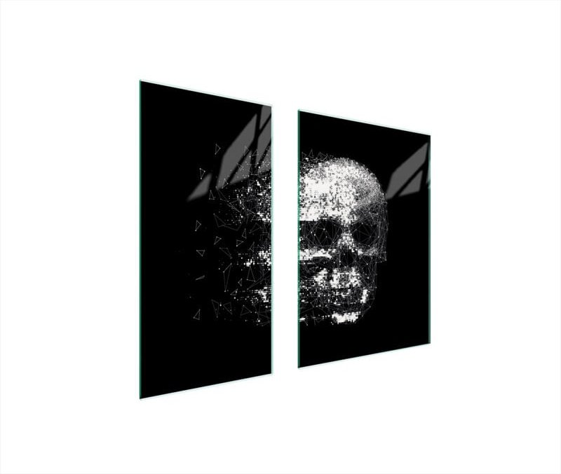 GLASSCHUTZPLATTE 75x52 TOTENKOPF