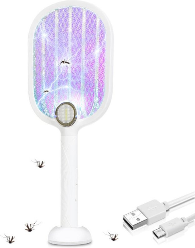 TolleTour 2in1 Elektrische Fliegenklatsche Büro Mücken Insektenvernichter Insekten Mörder