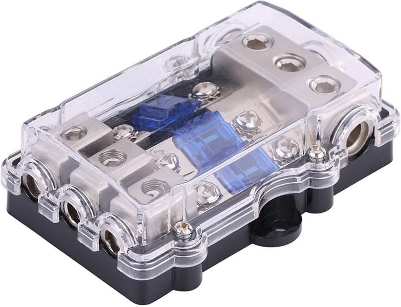 Zoternen - Auto-Flachsicherungskasten, Zinklegierungsblock mit automatischer Abschaltung, 1-in-3-Steckdose, universell f...