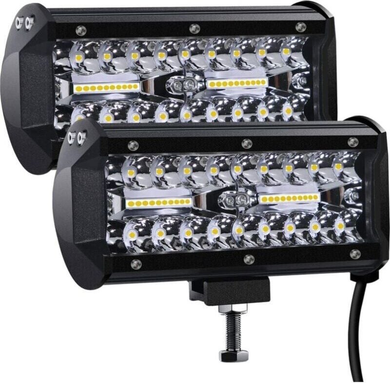Faro da lavoro a LED 12V 300W 7'', faretto a LED per auto 12V, faretto impermeabile IP67, fendinebbia a LED 27.000 lm, l...