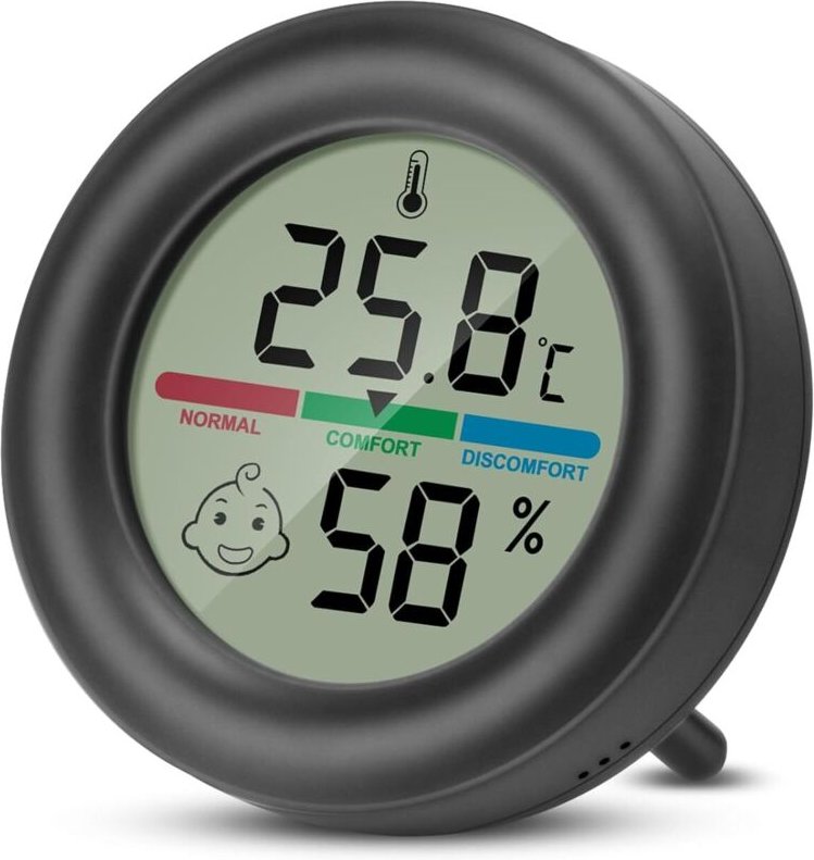 Thumbnail - Hygrometer Innenthermometer Temperatur Luftfeuchtigkeit Tragbarer digitaler Tester mit Komfortniveauanzeige und Ständer ...