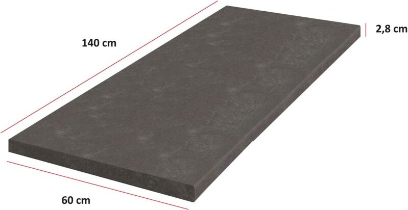 Thumbnail - Küchen Preisbombe - Küchen Arbeitsplatte Metallic Brown 140 cm 28 mm Bianca Grey Rose Küchenzeile