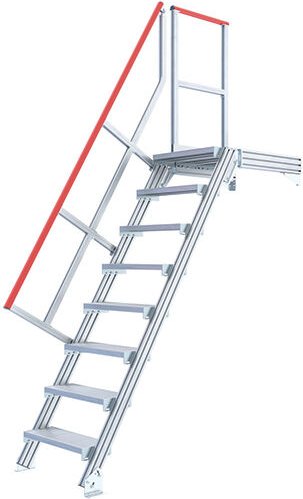 Industrietreppe 7 Stufen - Standhöhe 1.75m - Stufenbreite 800mm - Anstellwinkel 60° - 22200807