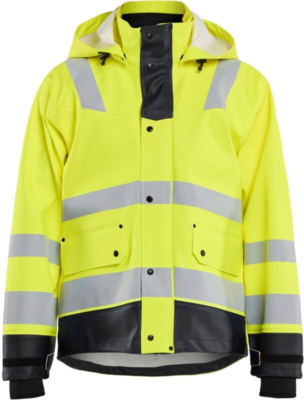 Hochsichtbare Regenjacke Stufe 3 4327 - Neon Gelb/Schwarz M