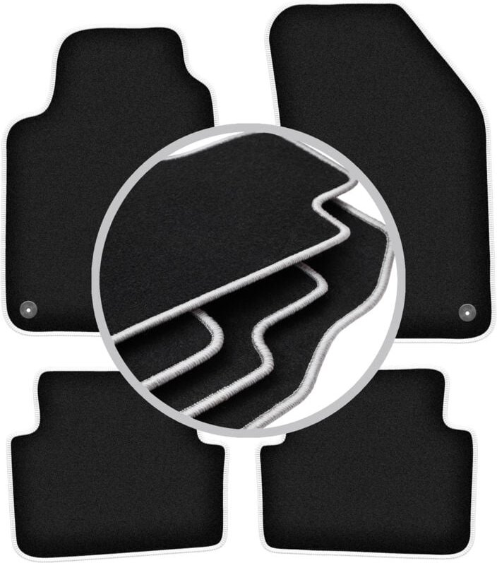CARLUX-SILVER Autofußmatten für: Renault Laguna II Kombi, Liftback (2001-2007)