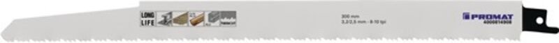Thumbnail - Säbelsägeblatt Länge 300 mm Breite 22 mm Zahnteilung tpi 8/10 3,2/2,5 mm gefräst, geschränkt