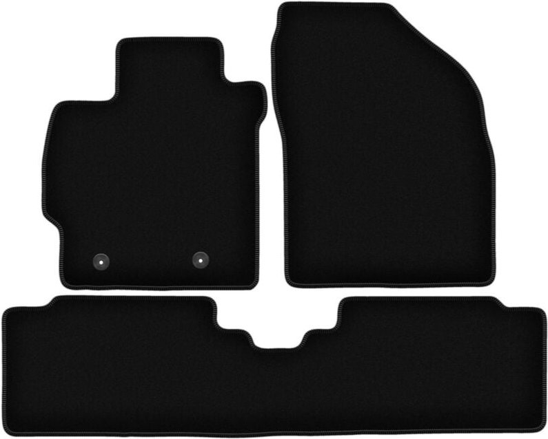 BASIC schwarze Veloursmatten für: Toyota Corolla E14 / E15 Kombi, Limousine (2007-2012)