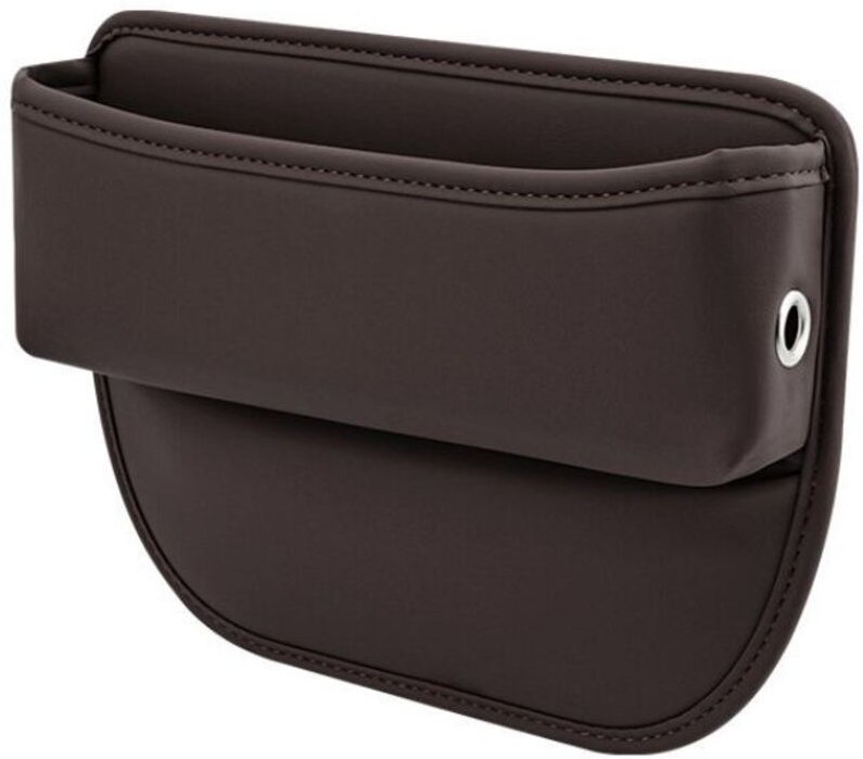 Mumu - Auto-Organizer, Autositz-Lückenaufbewahrung, PU-Leder-Vordersitz-Konsolentasche, für Mobiltelefone, Schlüssel, Ka...