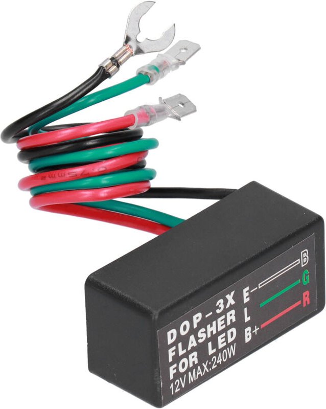 Jeffergarden Blinkrelais DOP-3X 12VDC 20A Universal led Blinker Blinkrelais für Auto Motorrad