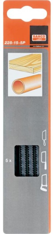 228-15-5P Ersatzblätter f. 228 5 Stück In Spezialvp mit Aufhängeöse - Bahco