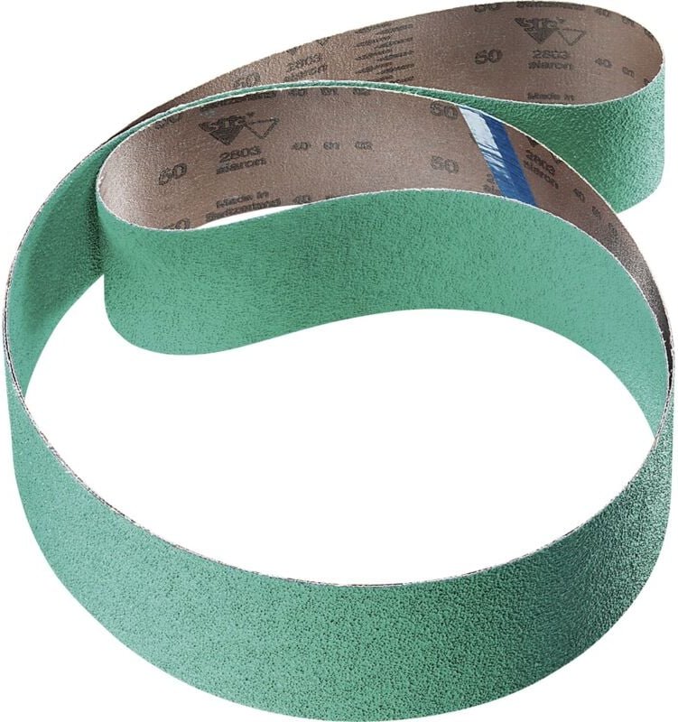 Sia Schleifband 50x2000mm Type 2803 - Schleifpapier für Metall Körnung 36, grün