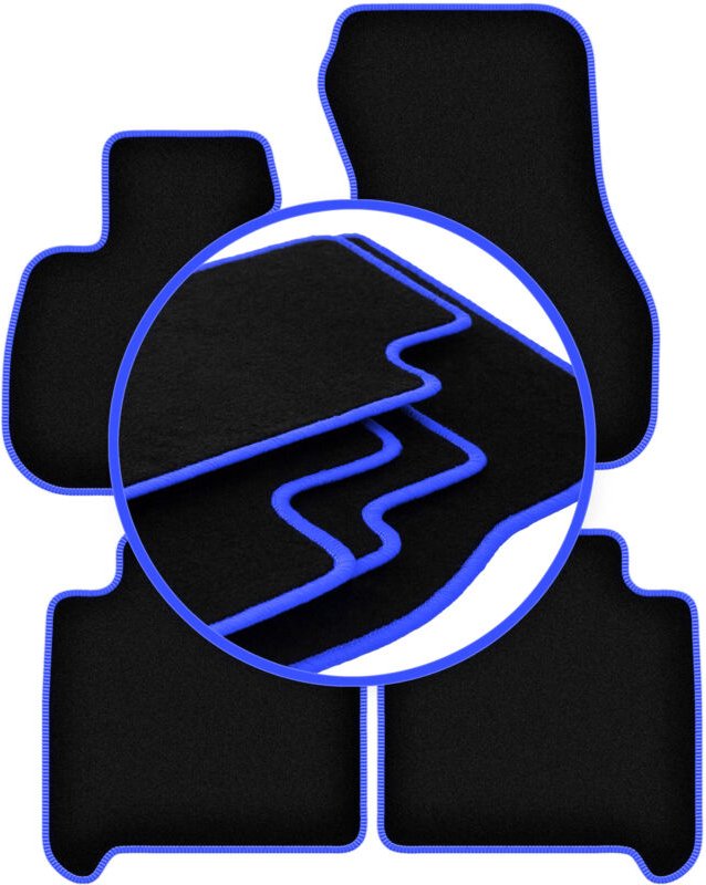 CARLUX-BLUE Autofußmatten für: BMW 2 F46 Gran Tourer (2015-)