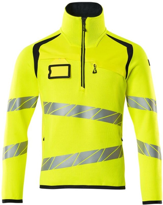 Strickpullover mit kurzem Reißverschluss xl hi-vis gelb/schwarzblau - Mascot