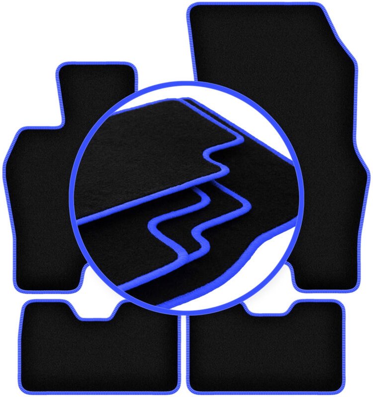 CARLUX-BLUE Autofußmatten für: BMW i8 L15 Roadster (2018-2022)