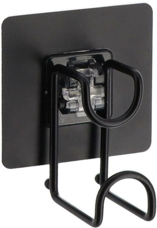 Haken aus lackiertem metall auf selbstklebender karte 3 m - mattschwarz Tendance