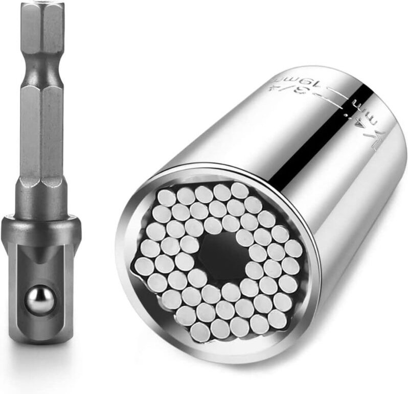 Thumbnail - Bluedeer - Universal-Steckschlüssel (7 – 19 mm) – Gadgets für Männer, Multifunktionales Universal-Nuss-PowerGrip-Set, Va...