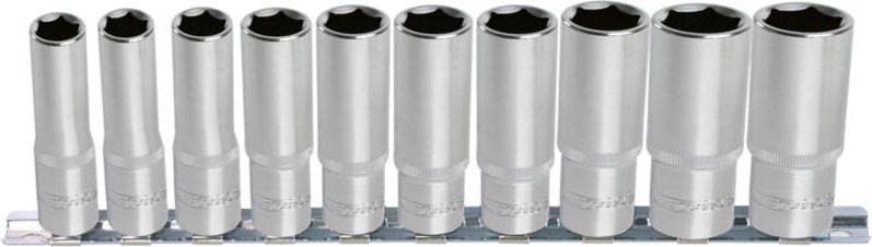 Schiene mit 10 langen Innensechskant-Stecknüssen ULTIMATE® 1/2''