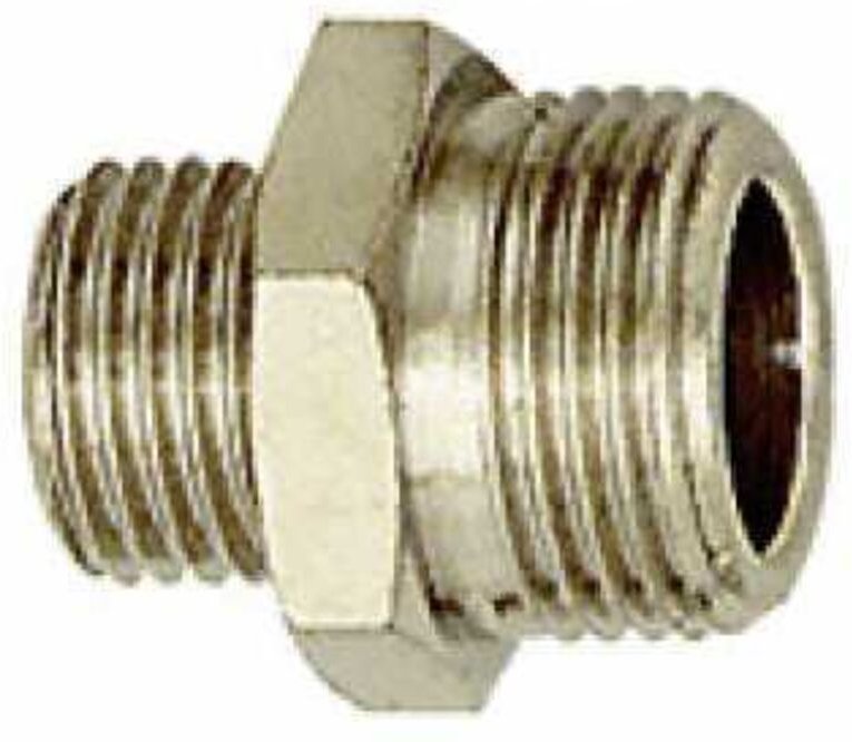 Doppelgewindenippel, g 3 a., g 3 a., sw 89, Messing vern. - Riegler