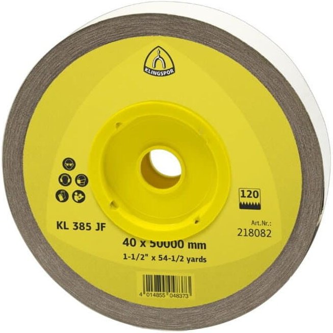 Thumbnail - KLINGSPOR Schleifgeweberolle KL 385 JF 40 mm Körnung 60 ( 4000844439 )