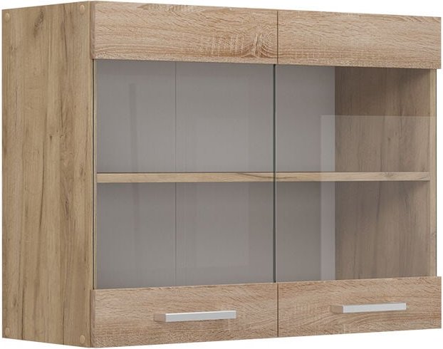 Thumbnail - Vicco - Küchenglashängeschrank R-Line, Sonoma, 80 cm