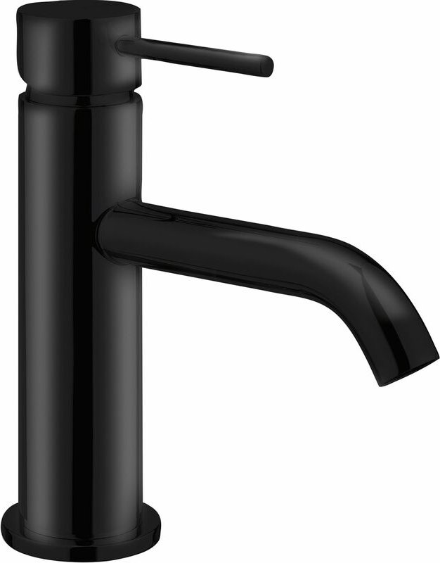 Solido - Mini Waschtischarmatur (Wasserhahn) druckfeste Bad Armatur schwarz matt