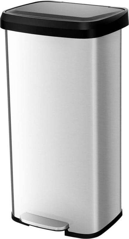 Costway - Mülleimer Küche, 68L Abfalleimer, Tretmülleimer mit sanft schließendem Deckel, Mülltrennsystem inkl. Desodorie...