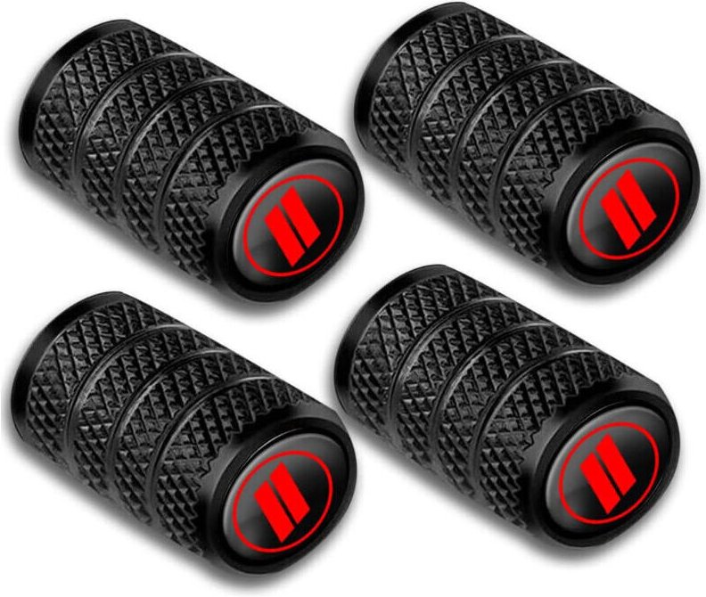 1,7 × 1,1 × 1,1 cm)4 Stück Autoreifen-Ventilkappen – Aluminium-Autoventilkappen – Fahrradventilkappen mit Dichtungsring ...