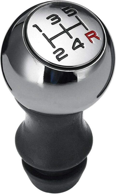 5-Gang-Aluminium-Schaltknauf für 106 206 207 207 306 307 407 408 508, Silber + schwarze Nummer