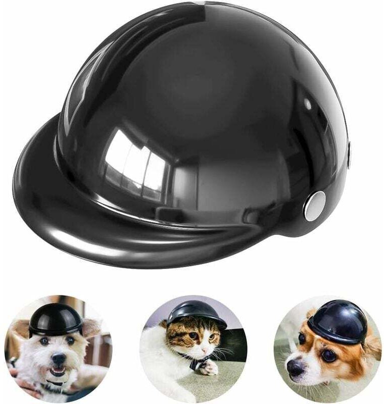M-Dog Helm Haustier Motorradhelm Sicherheitskappe für Hund Katze Fahrrad Radfahren Hundehelme für Motorräder Hundehut fü...