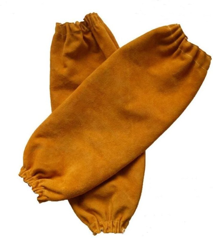 Schweißärmel aus Leder für Männer und Frauen, hitze- und flammbeständig mit elastischer Manschette, 19 Zoll langer Armsc...