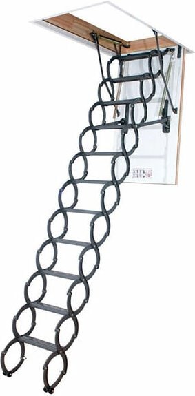 Scherentreppe - lichte Raumhöhe von 2.30m bis 2.40m, Deckenöffnung 51 x 80cm, Bodentreppe mit Holzkasten: Treppenkasten ...