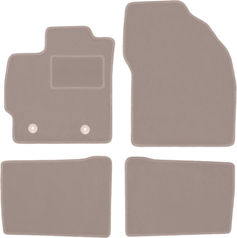 Beige Veloursmatten für: Toyota Prius III Fließheck (2009-2011)