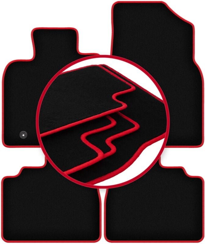 CARLUX-RED Autofußmatten für: Toyota Camry IX Limousine (2017-)