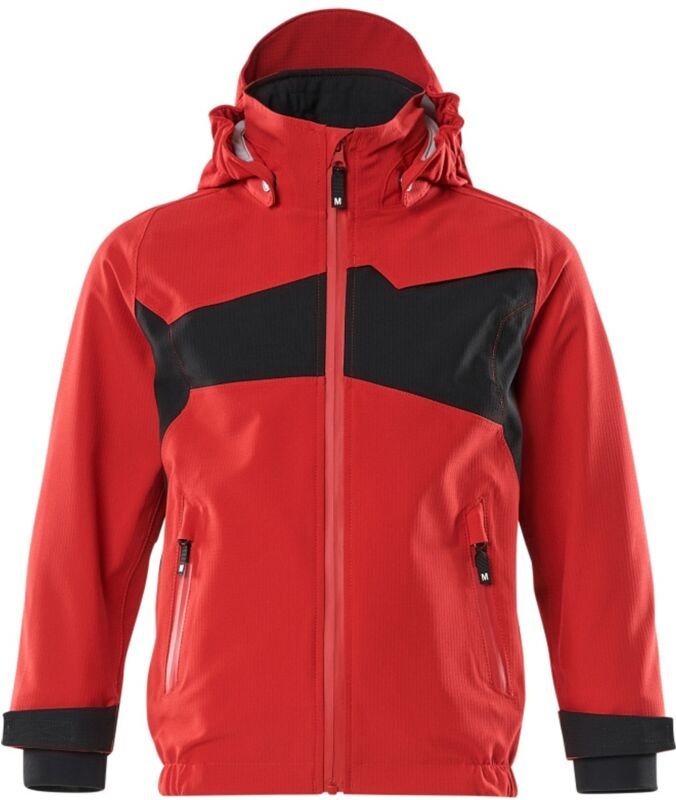Mascot MASCOT® ACCELERATE Hard Shell Jacke für Kinder, winddicht und wasserabweisend Gr. 164 verkehrsrot/schwarz