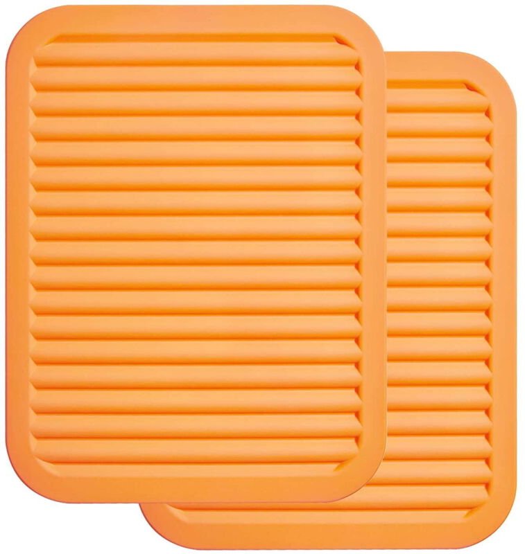 2er-Pack Silikon-Untersetzer für heiße Töpfe und Pfannen, hitzebeständiges echtes Silikon, multifunktionaler, langlebige...