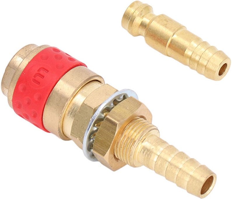 Thumbnail - Ej.life - 8 Mm Brennerschlauchadapter Brennerschlauchadapter aus Messing Schnellkupplungs-Anschlusssatz Schnellkupplungs...