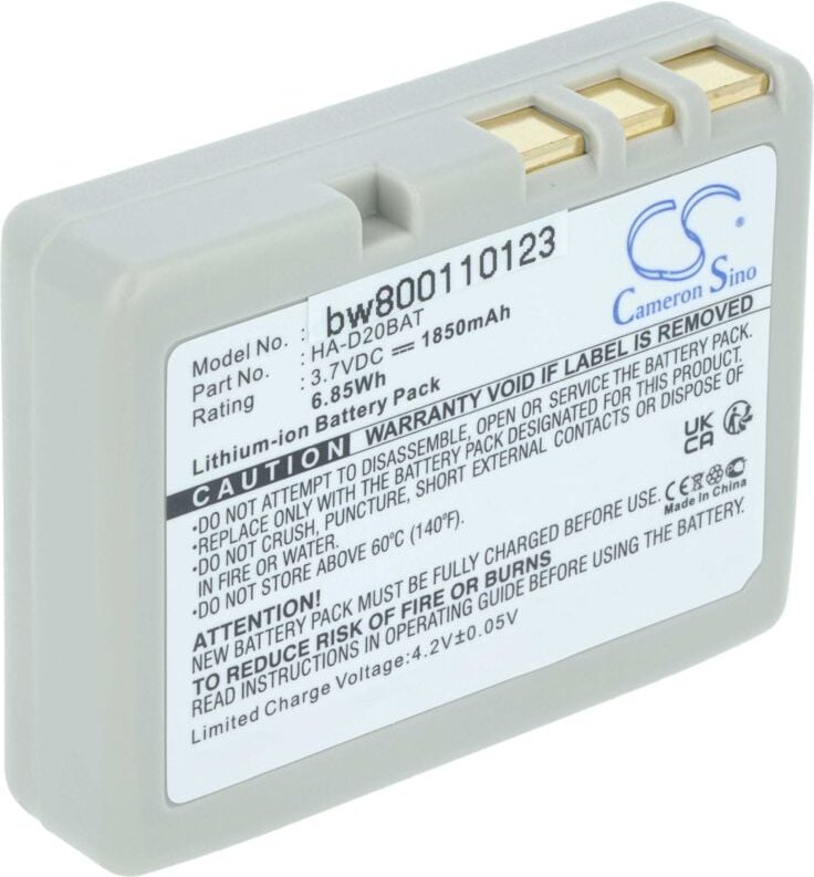 Vhbw - Akku Ersatz für Casio CA60L1-G, CA60L4-G, HA-020LBAT, HA-D20BAT-A, HA-D20BAT für Barcodescanner pos (1850mAh, 3,7...