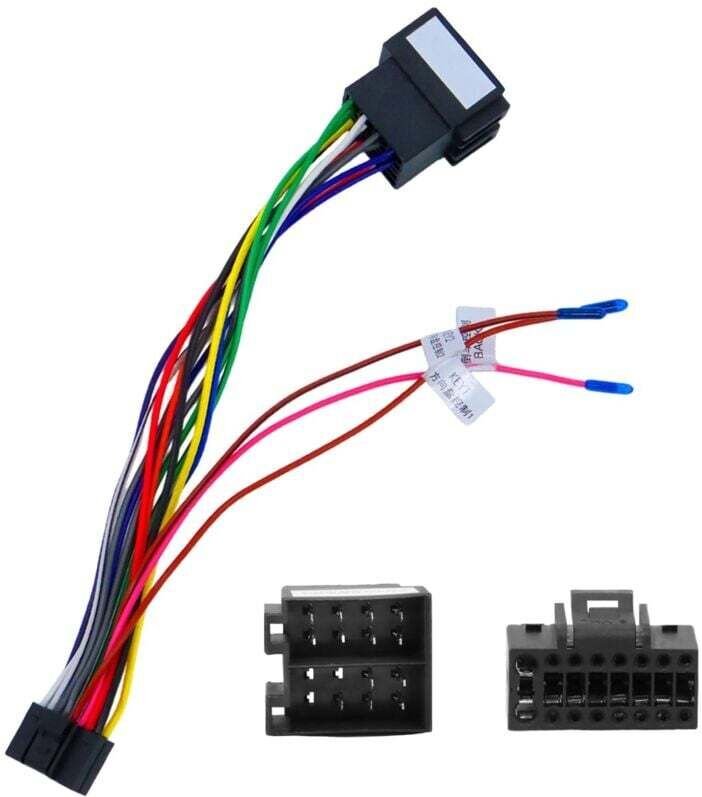 SIGADNG 16-poliges auf ISO-Adapterkabel, Autoradio-Kabelbaumadapter, für Android-Autoradio-Stereo-Standardbuchse mit Len...