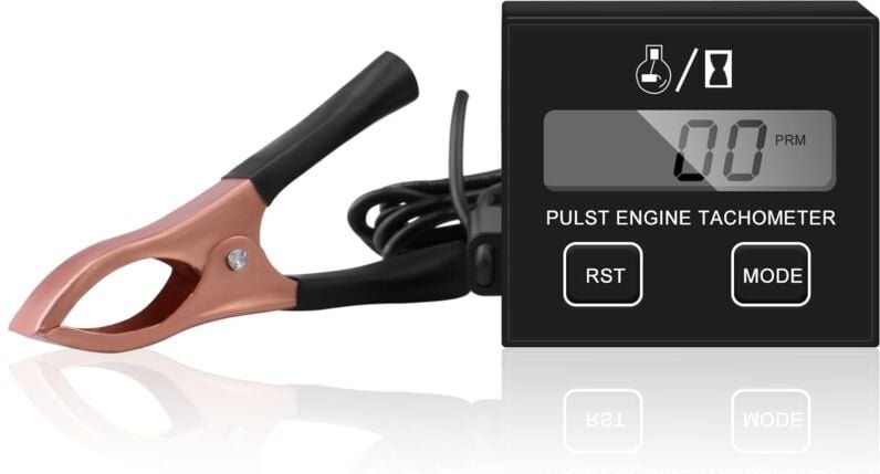 Digitaler Drehzahlmesser für Kettensäge, kleiner induktiver Drehzahlmesser, wasserdichter Motordrehzahlmesser, Drehzahlm...