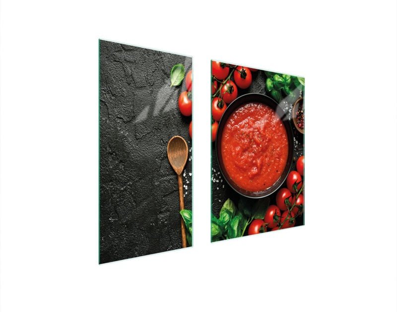 Glasschutzplatte 75x52 Lebensmittel