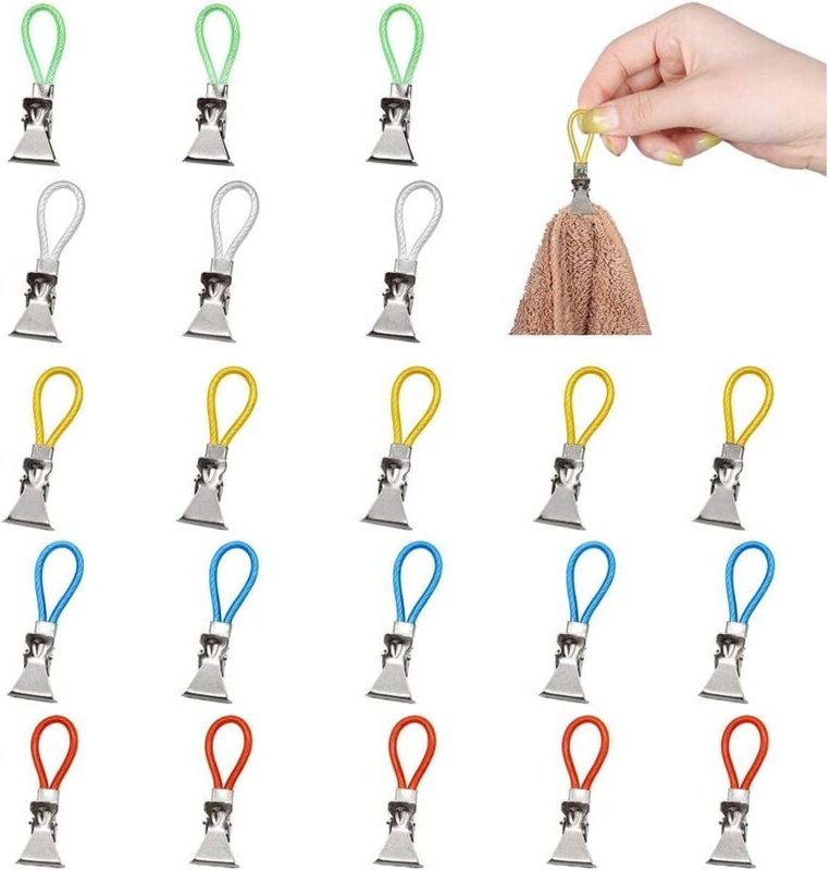 Thumbnail - Küchenhandtuchklammern, 25er-Pack Geschirrtuchklammern, Geschirrtuchklammern, Kleiderhaken für Zuhause, Küche, Badezimme...