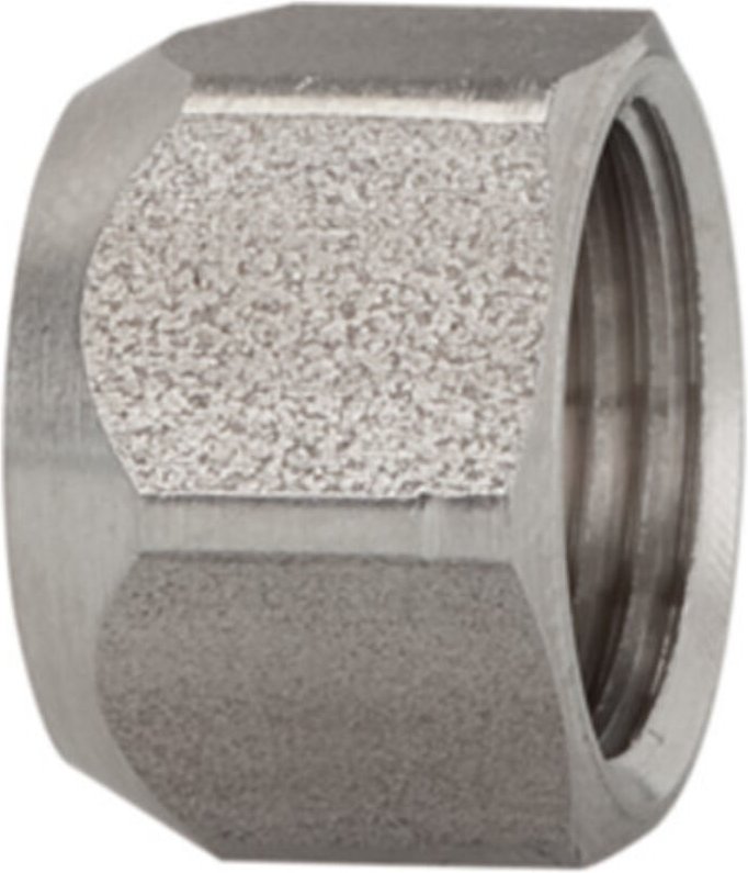 Berwurfmutter, M14x1,0, für Schlauch 10/8 mm, sw 16, es 1.4404 - Riegler